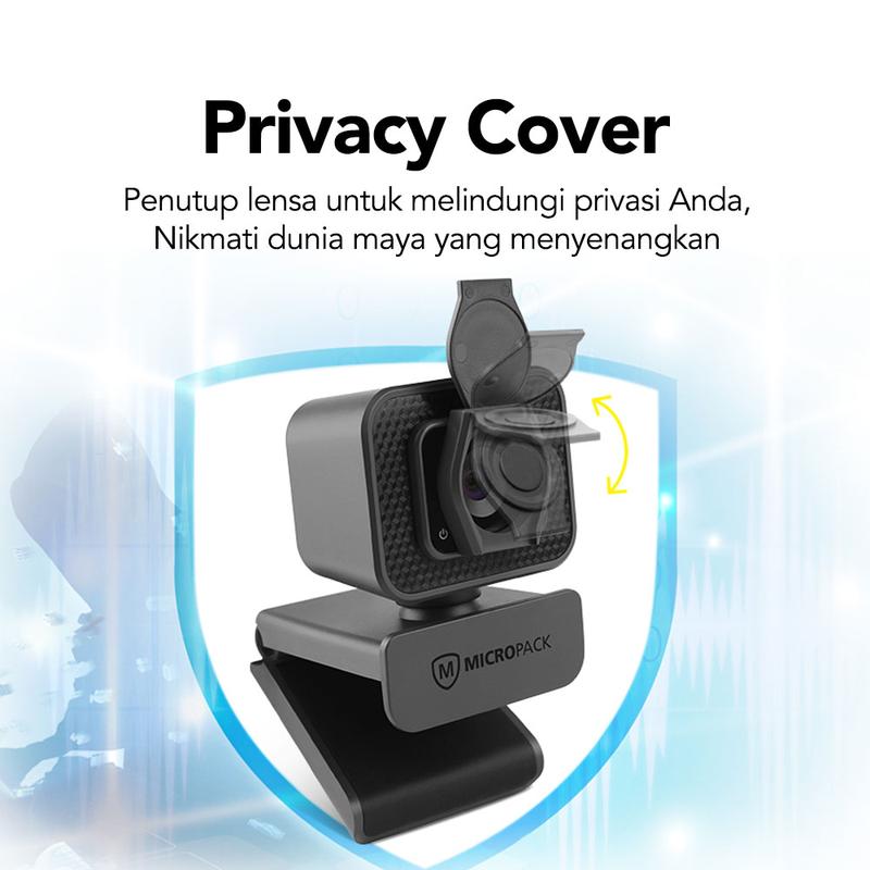 Webcam Full HD Micropack 1080P USB C Connector with Microphone & Beauty effect - MWB-15 4