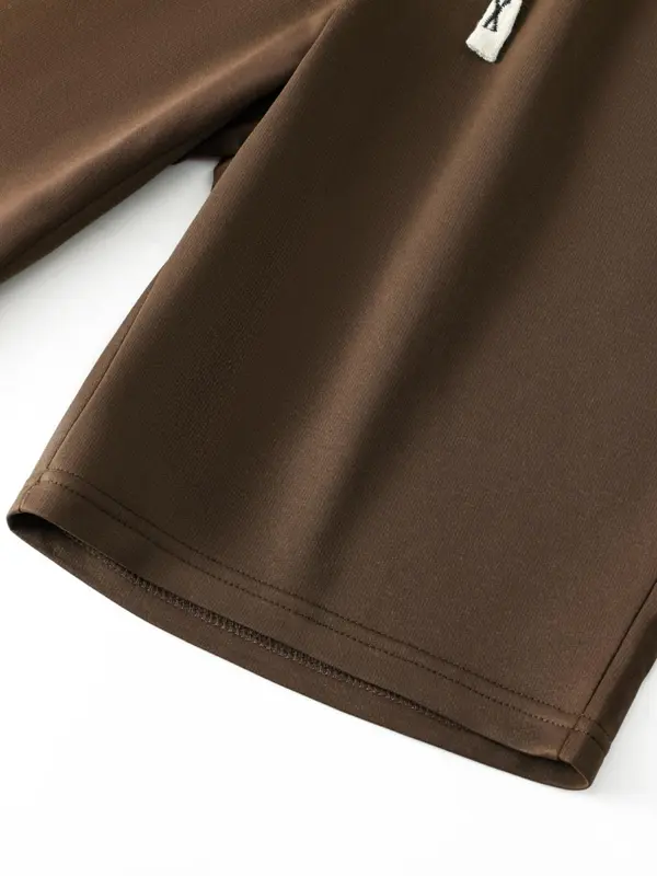Women's Solid Color Drawstring Waist Shorts, Casual Comfy Breathable Pocket Shorts for Daily Wear, Ladies Bottoms for Summer 7