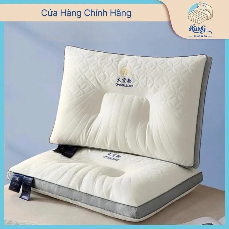 Gối matxa 3D cao cấp chống đau mỏi vai gáy  Kích thước 48x74(+-4cm)￼Gối bông gòn cao cấp - Mềm mại êm ái - Hỗ trợ nâng đỡ chống đau mỏi cổ cho giấc ngủ sâu và trọn vẹn