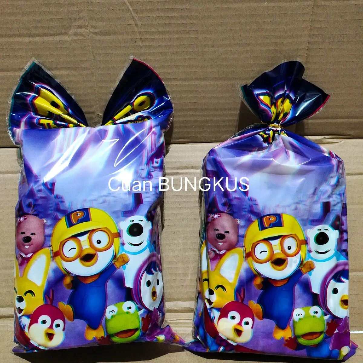 Plastik Snack Ulang Tahun (ultah) / Plastik Karakter / Plastik OPP Pororo 10 pcs Party Bag Ultah