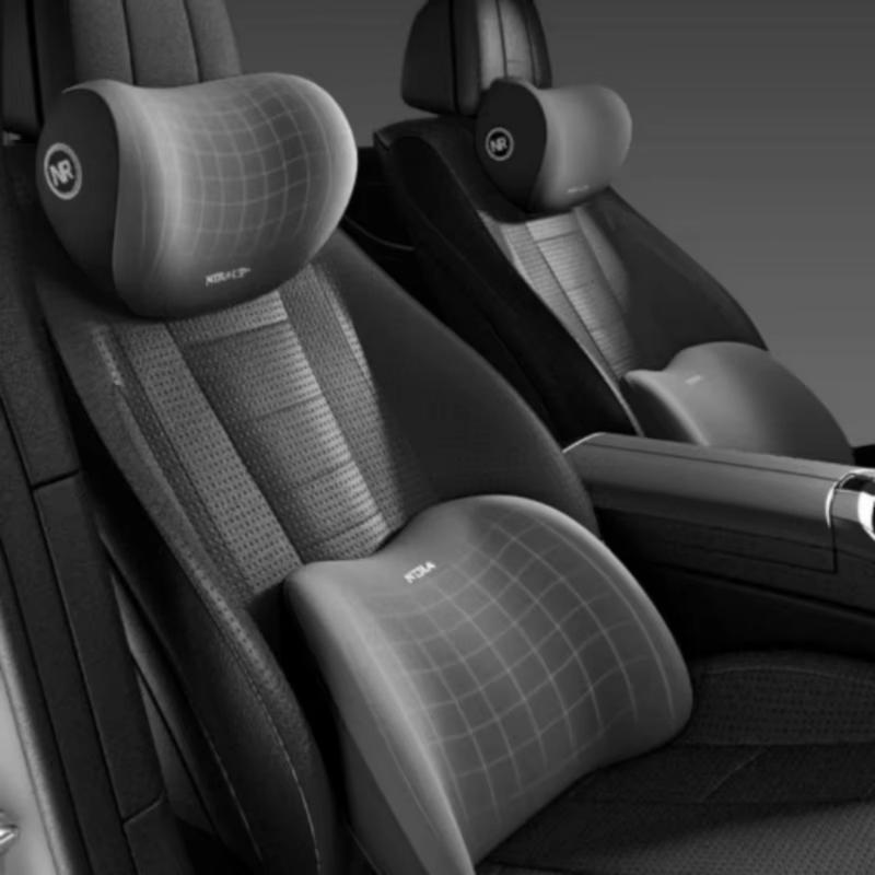 Car Headrest/Lumbar Support Car Neck Pillow Waist Cushion Driver Seat Backrest Car Cushion Driving Lumbar Support Waist Support 4