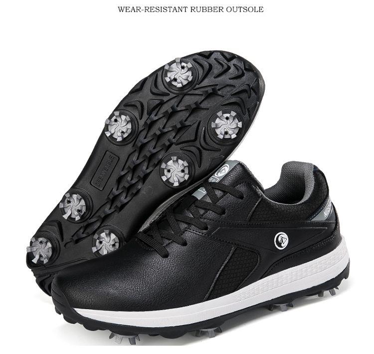 Product Introduction of Foreign Trade Wear-Resistant Men's Shoes Outdoor Leisure Sneaker Comfort Trend Breathable Men's Golf Shoe Shock Absorption Non-Slip Xz25057 25