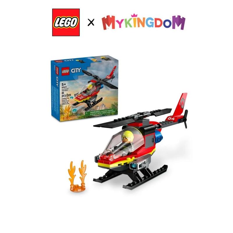 Đồ Chơi Lắp Ráp Trực Thăng Cứu Hỏa LEGO CITY 60411 (85 chi tiết)