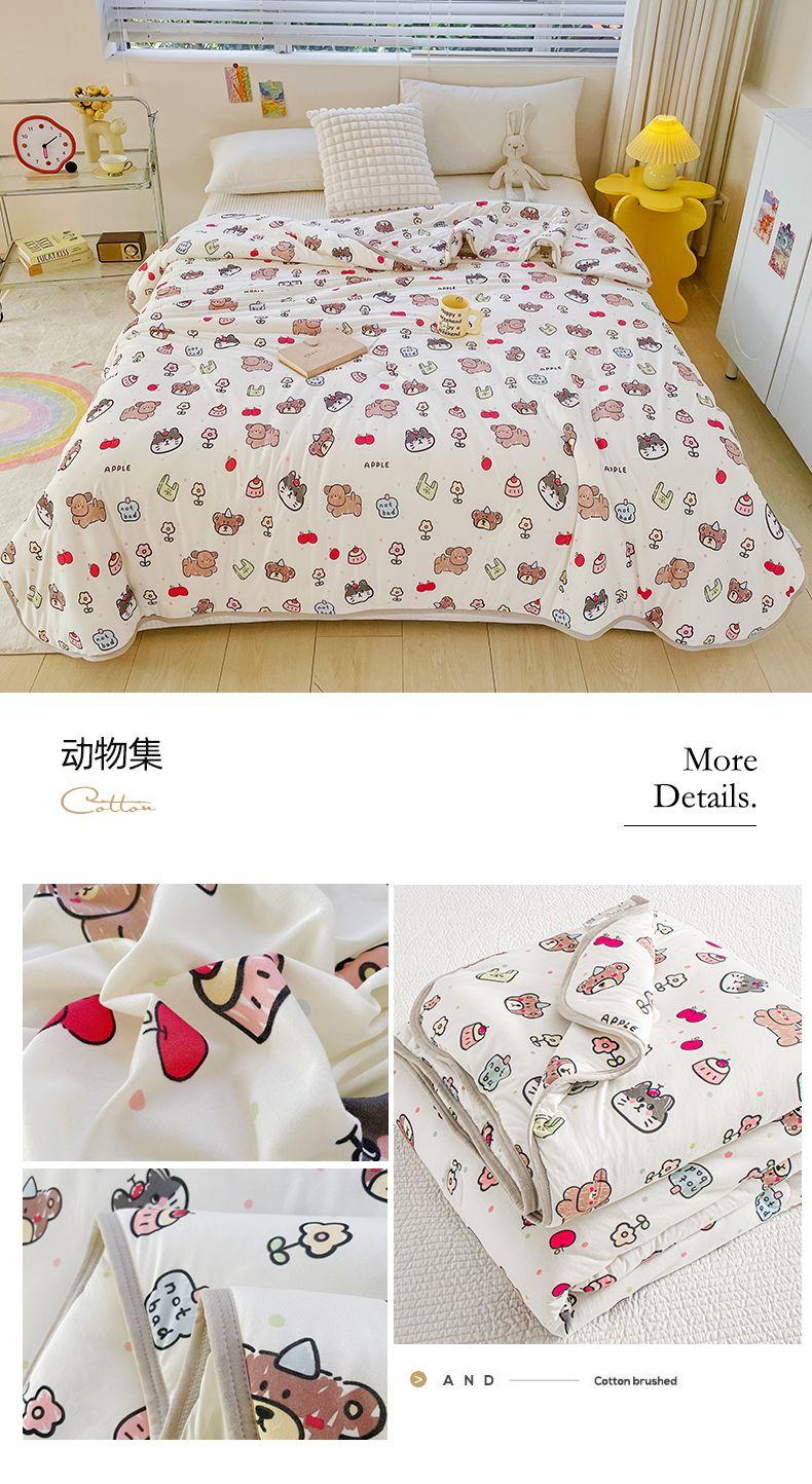 Product Introduction of 2025 Knitted Cotton Air Conditioning Quilt Summer Cool Quilt Washable Summer Children's Kindergarten Thin Summer Quilt Dormitory Quilt Core 21