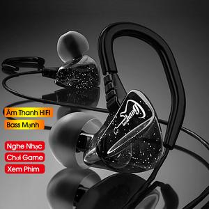 X5 Pro gaming super bass noise canceling wired headset with microphone Cable Silicone Earbud Audio Clip