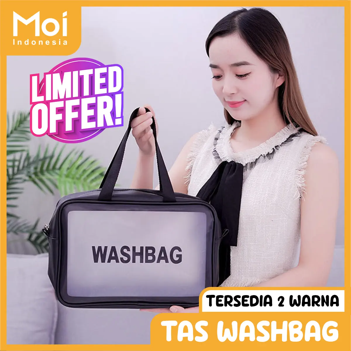 TAS KOSMETIK PORTABLE | TAS PERALATAN MANDI POUCH ORGANIZER TAS TRAVEL Plastik Wanita