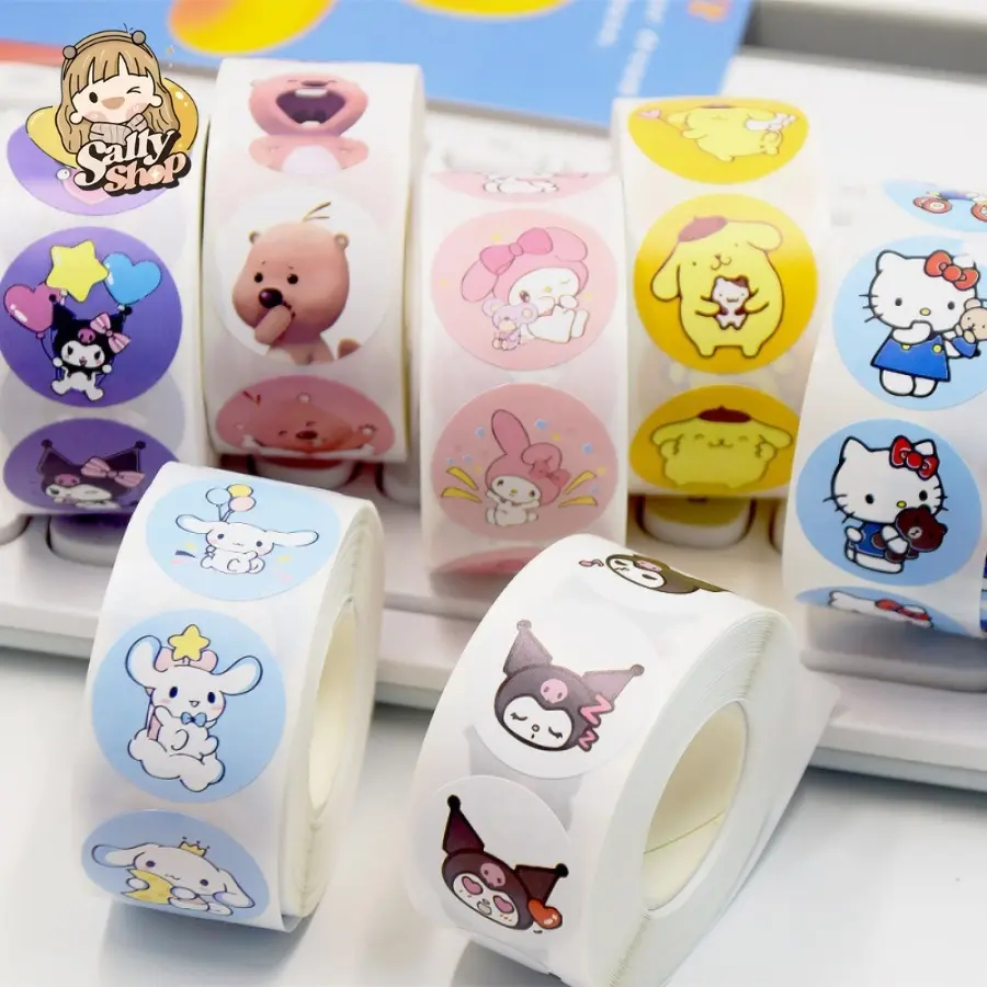 Cuôn 500 Miếng Dán Sticker Dễ Thương, Cute-The Sally Shop Diy