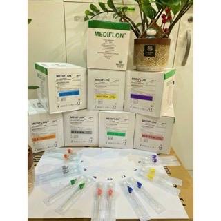 Hộp 100 cây kim luồn tĩnh mạch Mediflon, có cổng tim thuốc 7