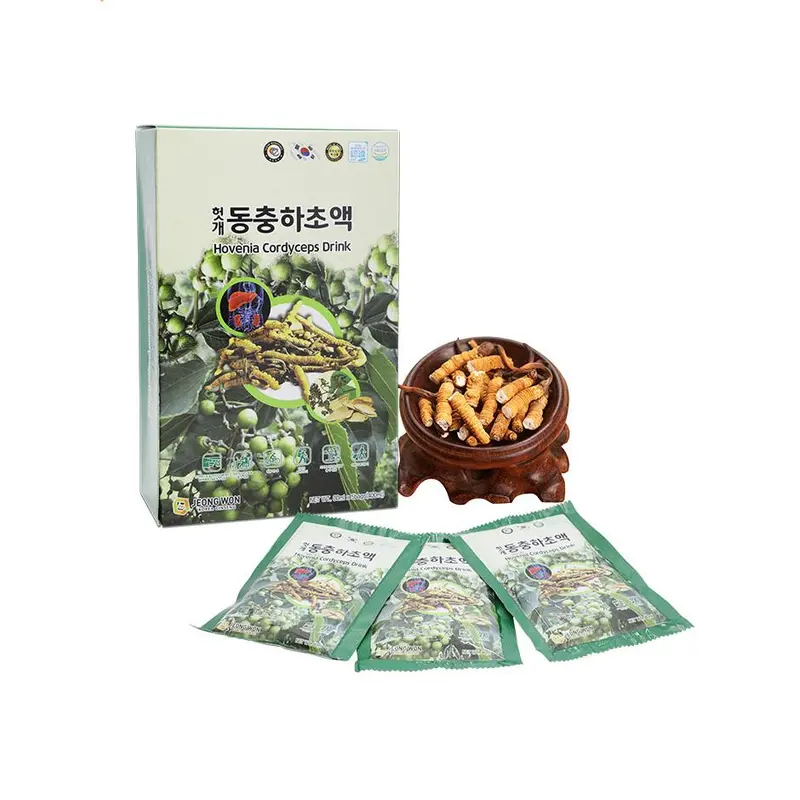Nước Bổ Gan Đông Trùng Hạ Thảo Jeong Won Hàn Quốc, Hộp 30 Gói * 70ml, Giúp Thải Độc, Mát Gan 3