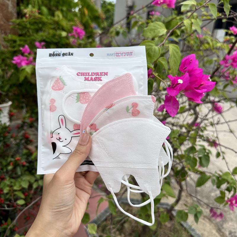 Combo 200 or 100 chiếc khẩu trang 5d trẻ em Hồng Quân, Có 3 size riêng biệt từ 0-9 tuổi ( dưới 28kg đeo vừa)