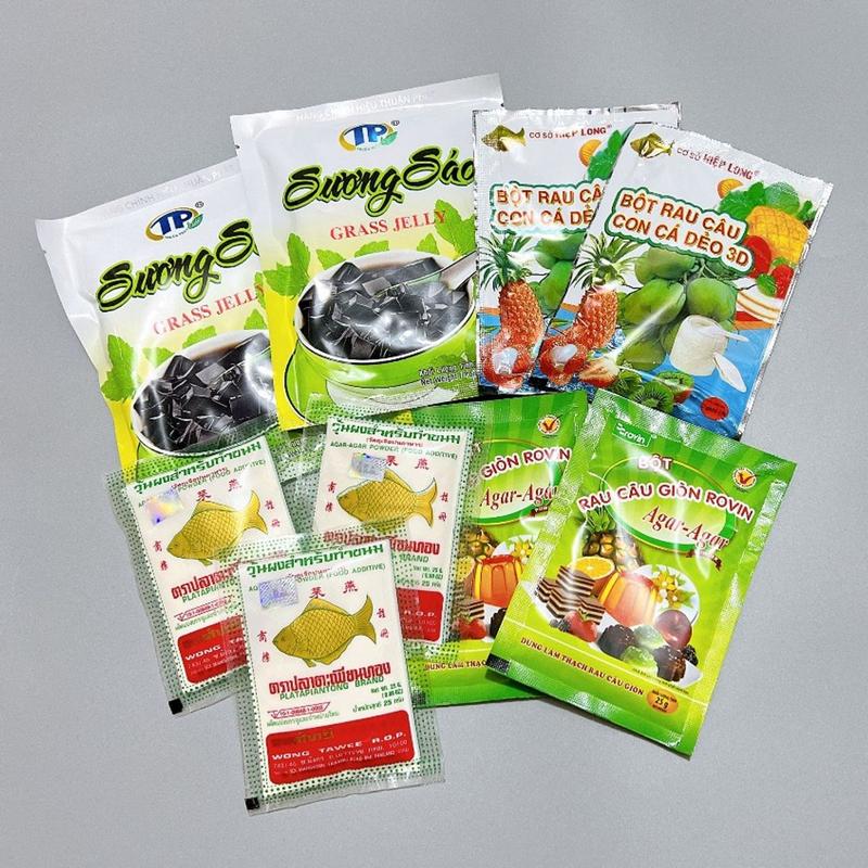 Bột Rau Câu Dẻo Jelly, Agar, Con Cá Thái, Gelatine Đức, Sương Sáo, Sương Sa, Pudding Nhiều loại tự chọn