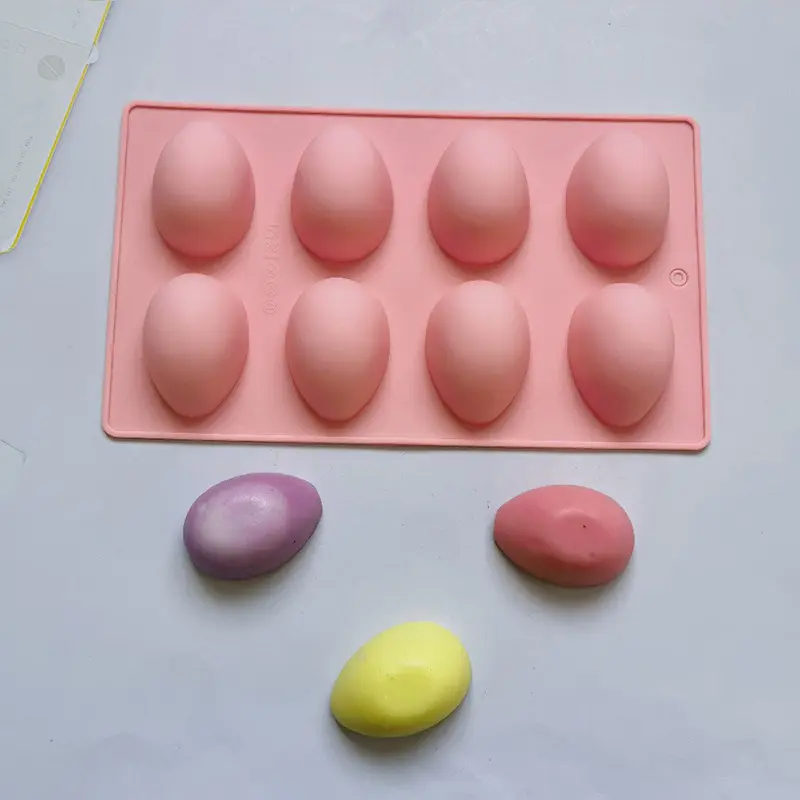 Khuôn Nướng Bánh Silicon, Hình Trứng Phục Sinh (8 Quả Trứng), Thích Hợp Làm Bánh, Sô Cô La, Pudding Và Khay Đá, Khuôn Xà Phòng Tự Làm Phục Sinh, Quà Tặng Thủ Công 0