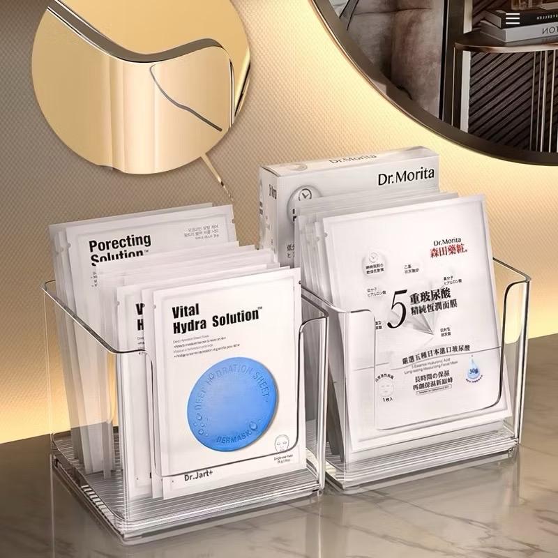 ￼Khay Đựng Đồ Trong Suốt, Khay Đựng Mĩ Phẩm, Mặt Nạ, Khay Tủ Lạnh