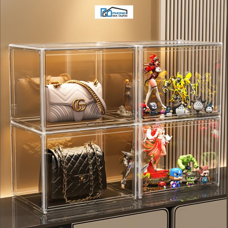 Hộp nhựa trong suốt đựng giày, túi xách và trưng bày mô hình chất liệu nhựa PET