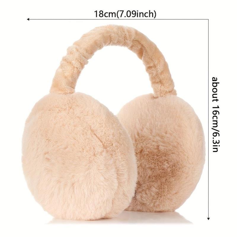 Product Introduction of Solid Color Plush Earmuffs, Soft Ear Warmer, Foldable Ear Muffs, Comfortable Coldproof Earmuffs for Winter Outdoor, Christmas Gift 1