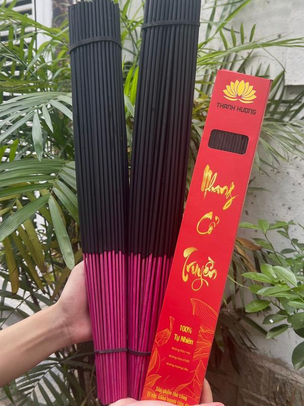 Nhang Dài 48cm   Nhang Đen Nhang Trầm Bắc  hương thơm ngát vị Tết xưa  - Hương sạch rụng tàn 