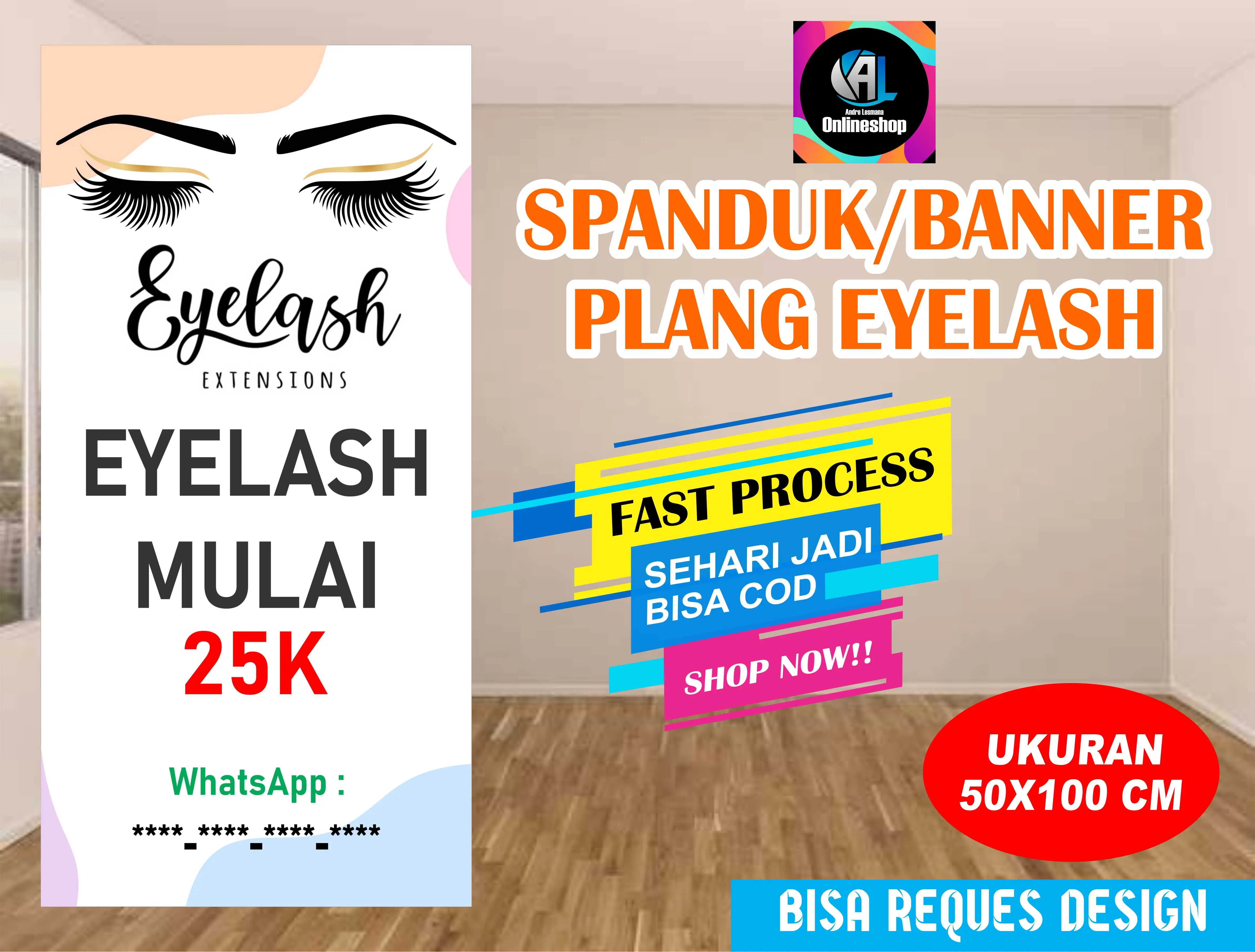 Spanduk, Banner Plang Eyelash Ektension