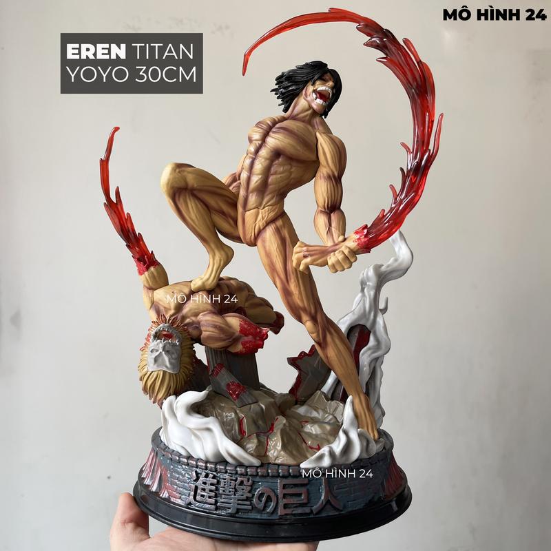 Mô hình Eren Titan Yoyo figure attack on titan eren vs Jaw titan tiến công vs titan hàm combat Shingeki No Kyojin 30cm