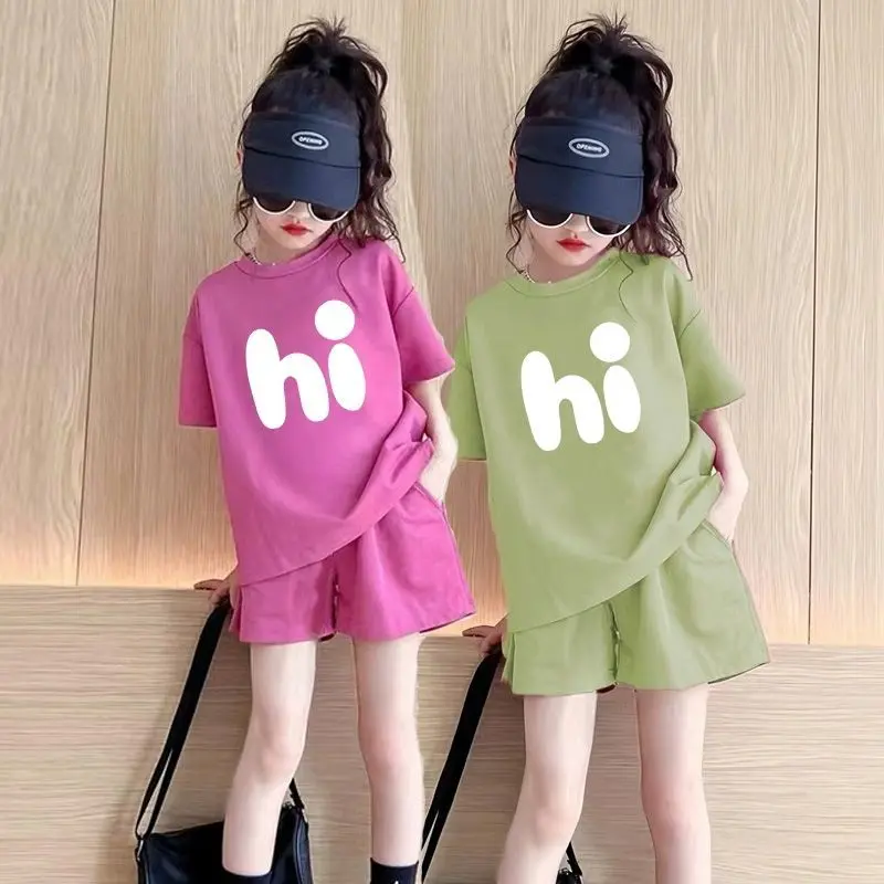 Bộ Đồ Mùa Hè Cho Bé Gái, Thời Trang Phong Cách Phương Tây, Quần Đùi Trẻ Em Mùa Hè, Bộ Đồ Hai Mảnh Thể Thao Đi Chơi, Hàng Mới Về Năm 2025, Bán Chạy Cửa Hàng