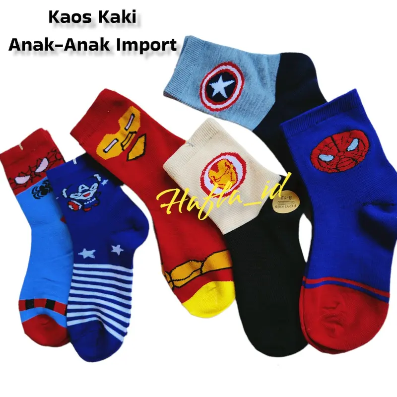 Paket 3 pasang kaos kaki anak - Anak import / kaos kaki anak TK, SD  Motif Fashion 5