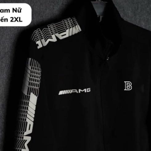Áo Khoác Nam Nữ Thể Thao Màu Đen AMG Sport Áo Chống Nắng Vải Thun Lạnh Poly 2 Da Cao Cấp, Mềm Mịn Không Xù Lông, chạy bộ menwear 2