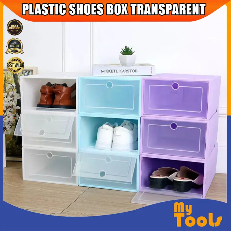 Mytools Acrylic Plastic Shoes Box Transparent Stackable Waterproof Unisex Shoes Organiser