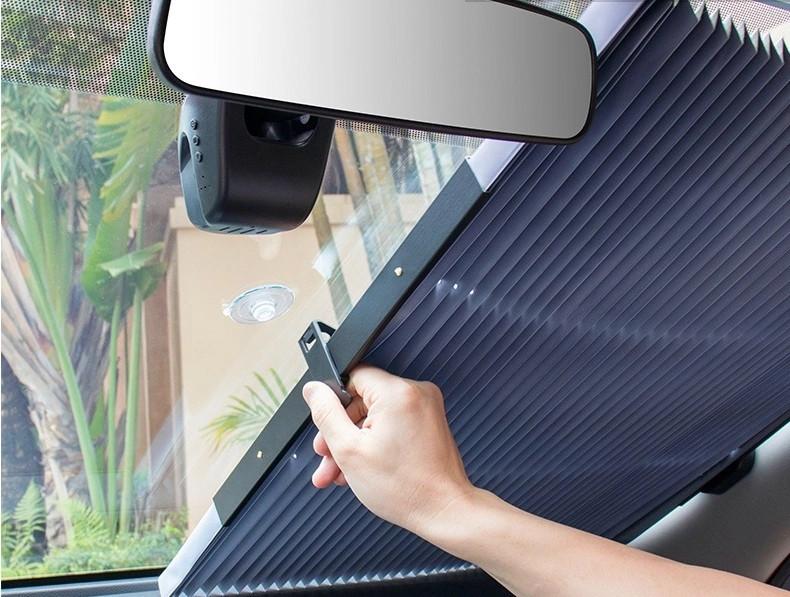 Product Introduction of Tấm Che Nắng Kính Trước Ô Tô Kích Thước 70cm x 155cm, Rèm Kéo Chắn Nắng Tự Cuốn Tiện Lợi 26