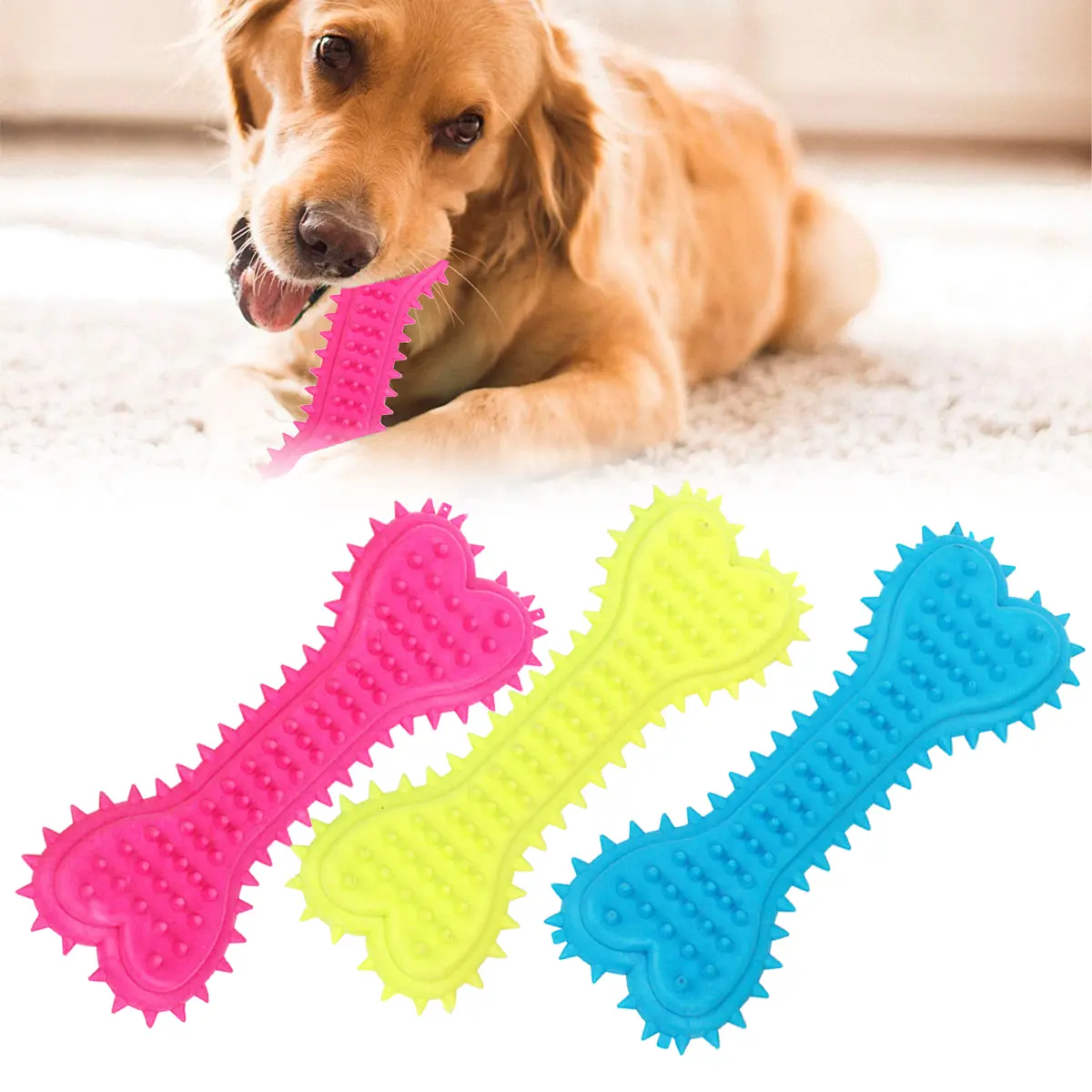 1 Pcs Pet Toys for Small Dogs Rubber Resistance To Bite Dog Toy Teeth Cleaning Chew Training Toys Pet Supplies Puppy