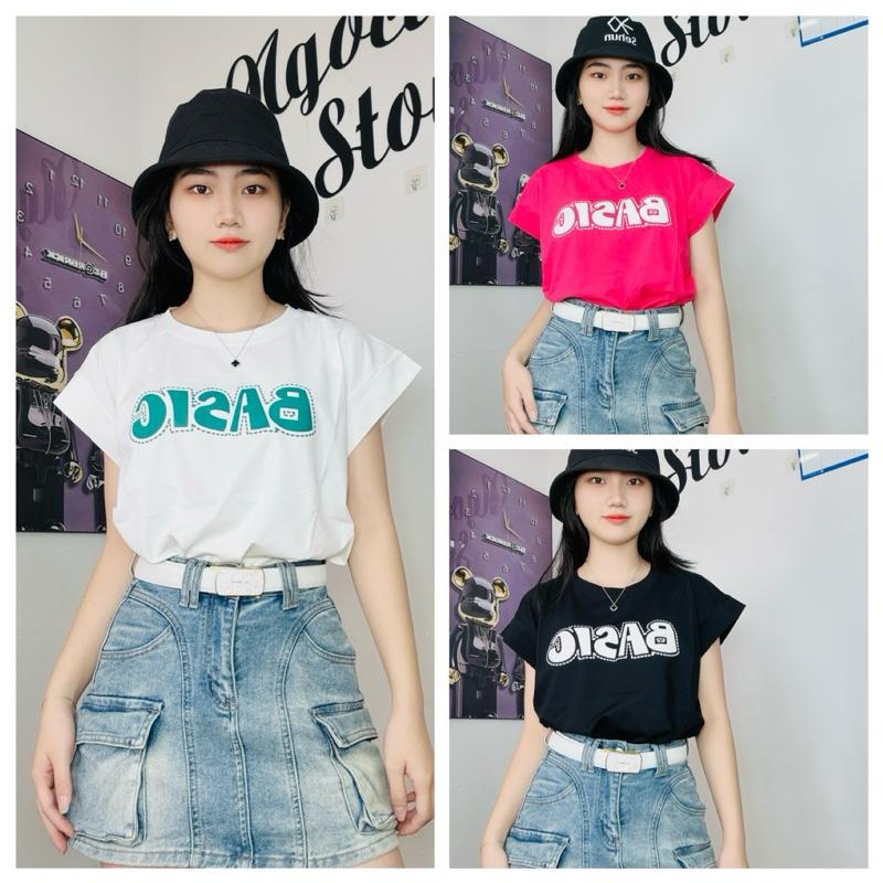 Mã 44 - Áo Thun Thái Form Vừa Tay Hến (40-58kg ) Top Nữ Women Cotton Cổ Tròn