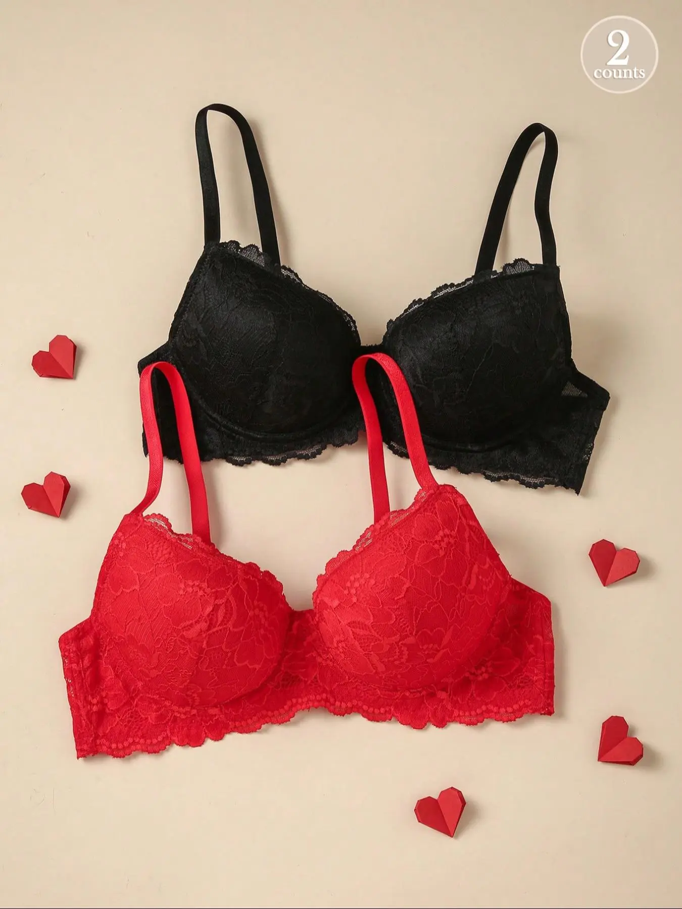 Women's Floral  Lace Push Up Bra, Soft Comfy Breathable  Lingerie Top for Daily Wear, Women's Lingerie for All Seasons