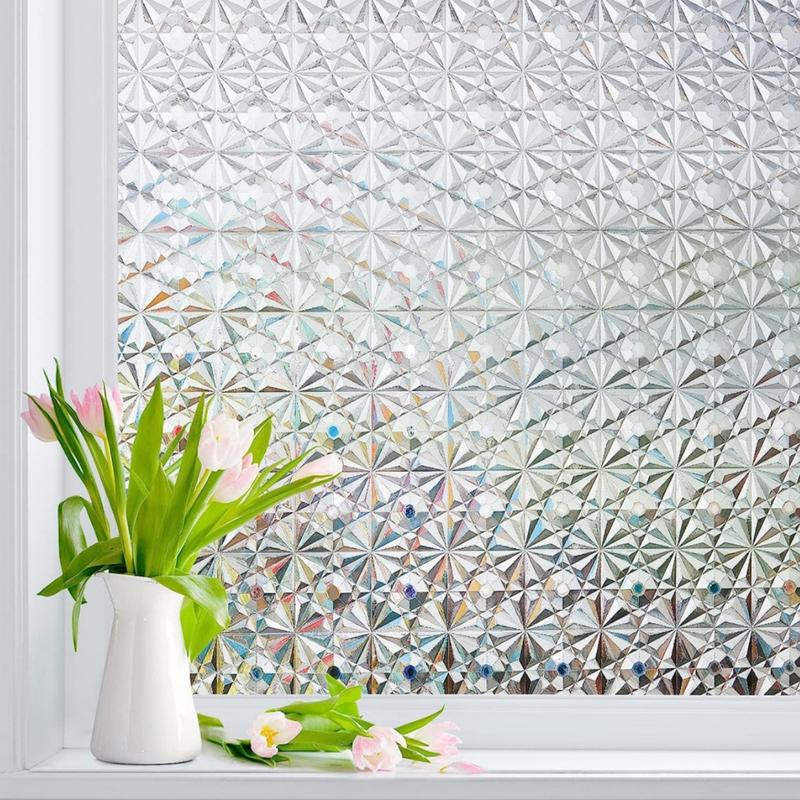 Product Introduction of Privacy Glass Self Adhesive Film Static Cling Window Sticker Glass Privacy For Bathroom Kitchen Window Home Decoration  45cm*2m 26