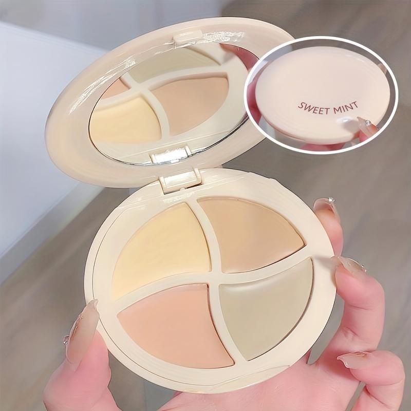 Product Introduction of Multi-purpose Long Lasting 4 Color Concealer, Versatile Hydrating Concealer Palette for Contouring, Acne Marks Dark Spots Covering 11
