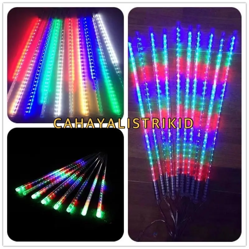 Led tetes / lampu layangan RGB running / lampu led strip 34cm / led running / led tetes rgb / led hujan / led lidi / led meteor rgb / lampu led baris rgb otomatis / Led tetes meteor