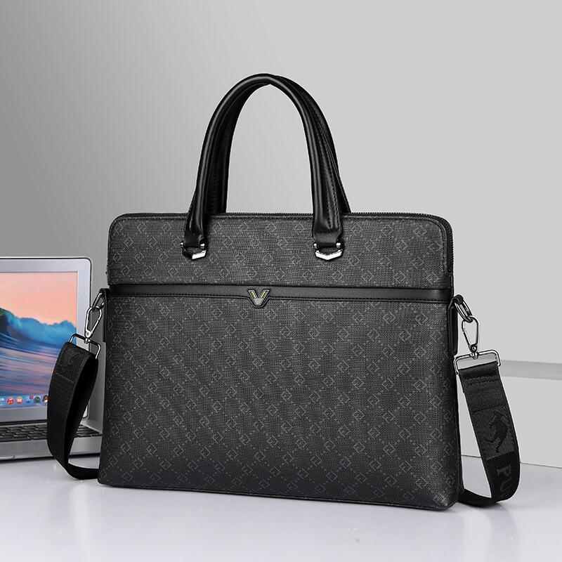 Men's Commuting PVC Briefcase for A4 File and Computer - TikTok Shop ...