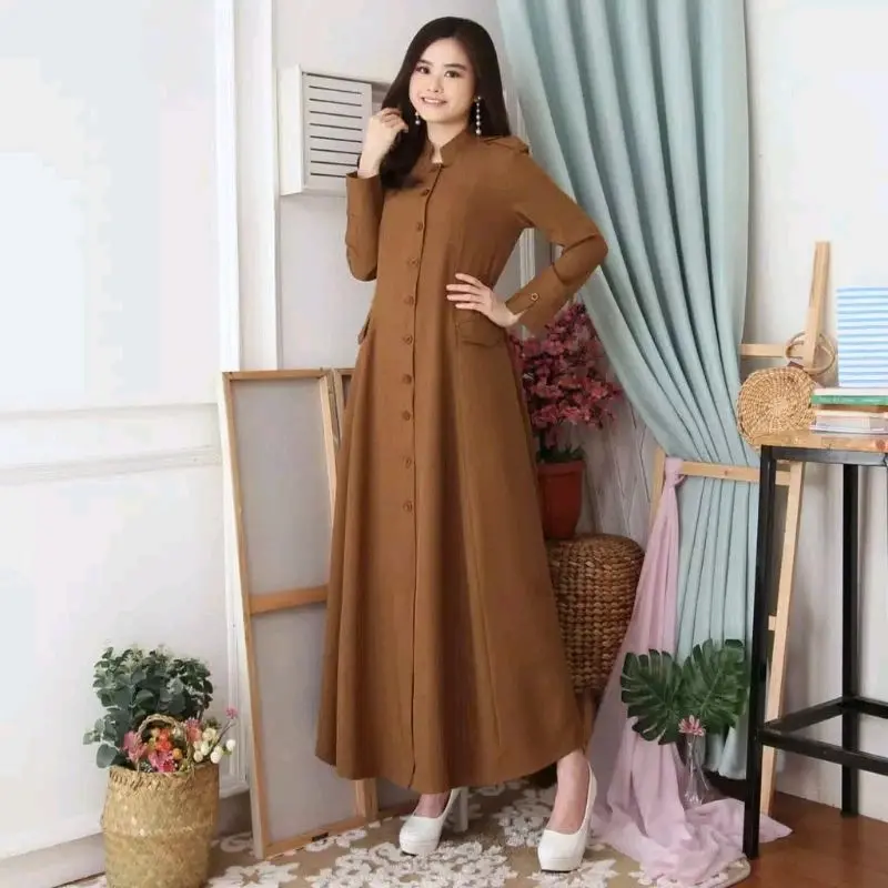gamis pemda full kancing/seragam PNS/ASN 1