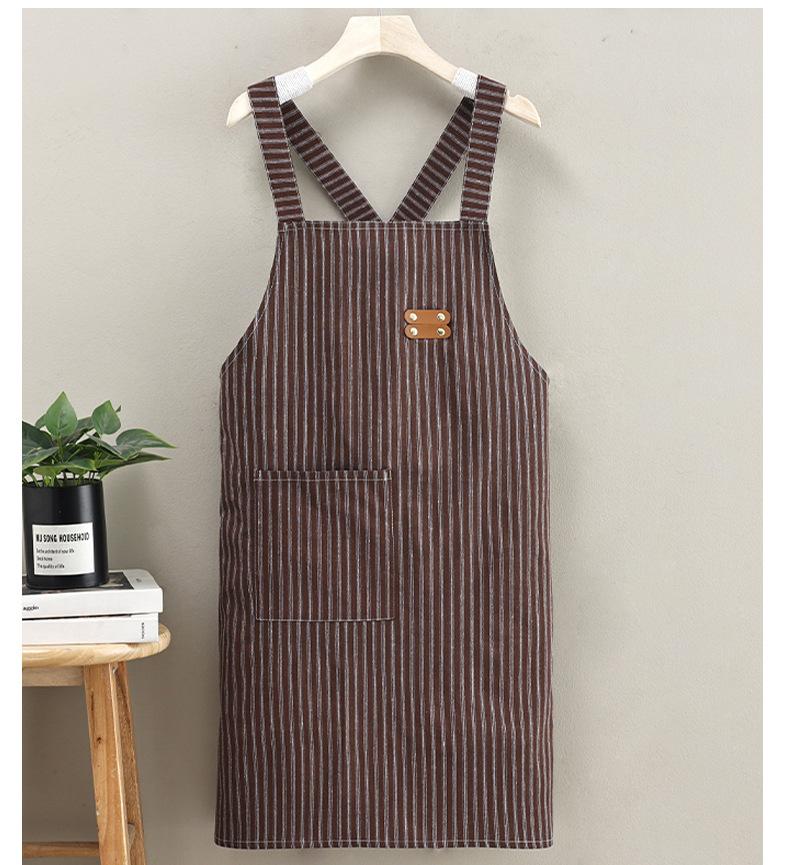 Product Introduction of Apron Polyester Cotton Lightweight Breathable Small Short Apron Work Clothes Printing Printing Korean Style Unisex 9