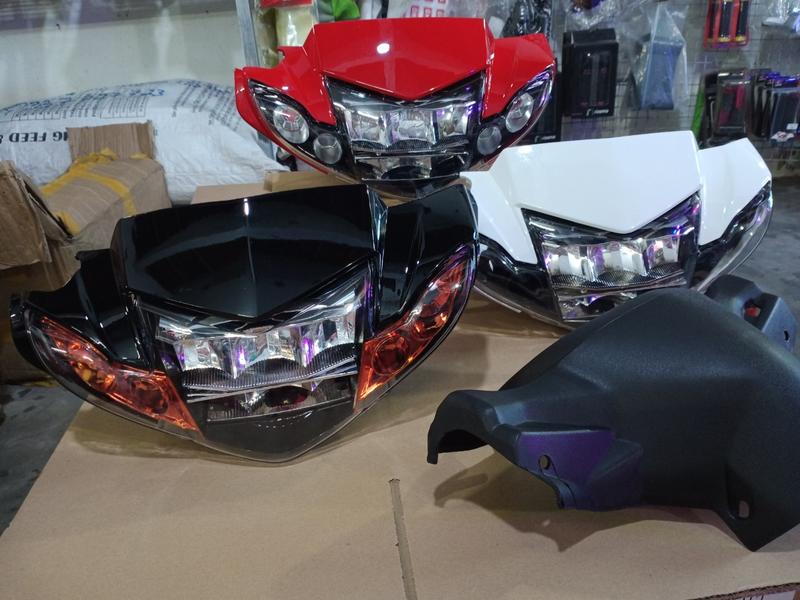 Đầu đèn 2 tầng lắp Sirius 50-110cc trọn bộ kèm ốp TẶNG DEMI+TẶNG CHÂN H4 đèn 2 tầng 2 tầng demi lưới sirius