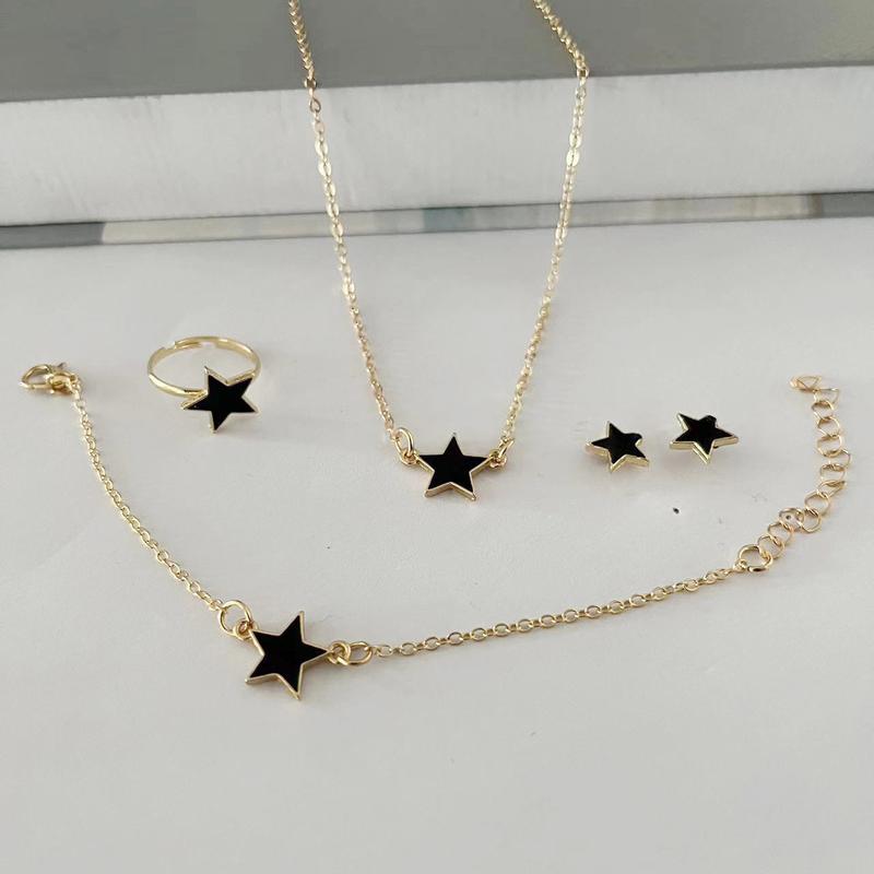 Product Introduction of 3PCS SET Women Five-Pointed Star Ornament Suit 3
