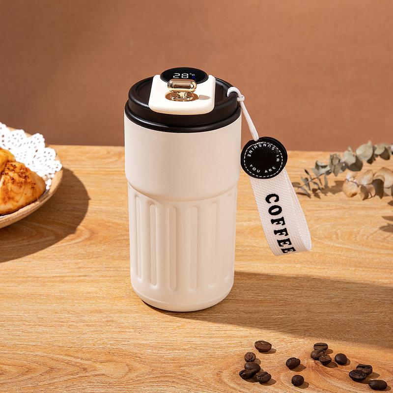 Product Introduction of New Coffee Cup 316 Stainless Steel Insulation Cup Women's Water Cup Intelligent Temperature Display Insulation Cup Cold and Hot Drink Water Cup Office Cup Sports Outdoor Water Cup Gradient Color Water Cup 410ml 9