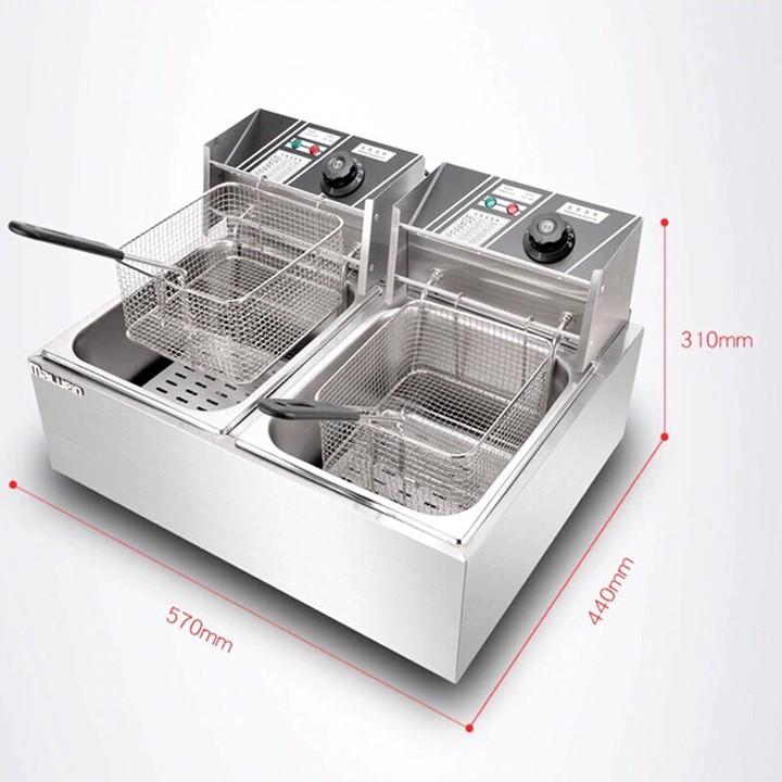 Bếp chiên nhúng , bếp chiên nhúng điện đôi 12L 6