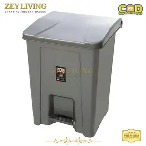 〖ZEY〗 Tempat Sampah Injak Segi 50 Liter Shinpo SIP 750 Dustbin Outdoor Dapur Kantor Plastik Anti Bau - Warna Abu-Abu