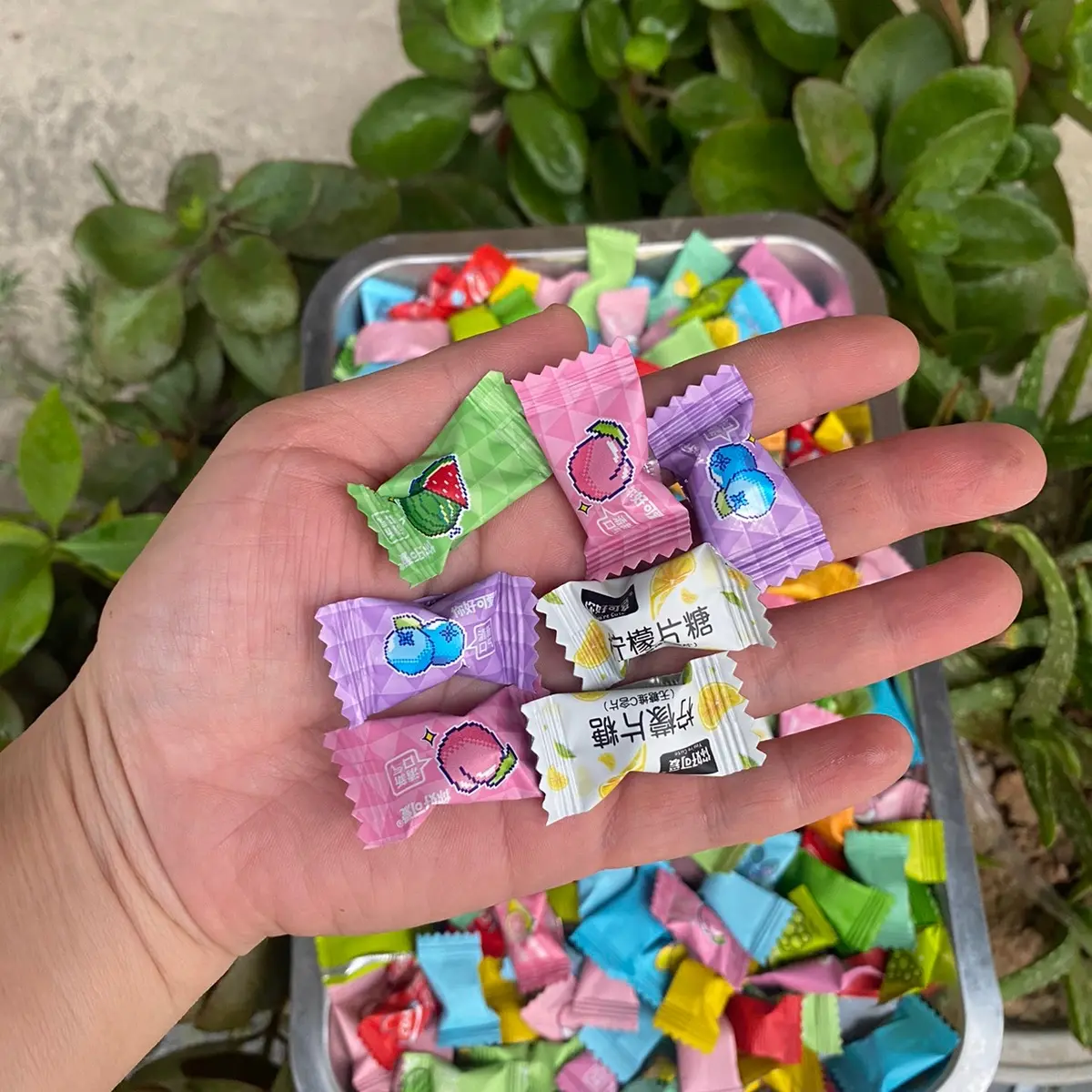 1kg Kẹo vị ngậm không đường viên vị  trái cây khoảng 1000 viên Ăn Vặt Candy Snack Thức Ăn Chua Food kẹo trái cây