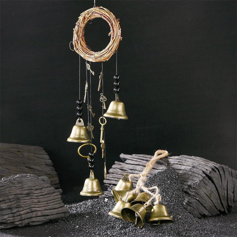 Product Introduction of Vintage Wind Chime, 1 Count Wall Hanging Bell Ornament, Bell Decoration, Home Decor for Living Room Bedroom, Festive & Party Supplies 3