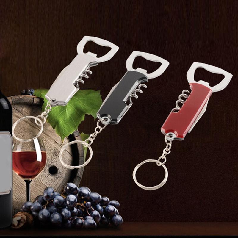 3 In 1 Metal Beer Bottle Opener Portable Wine Bottle Opener Multipurpose Integrated Lid Opener Foil Cutter for Kitchen 0