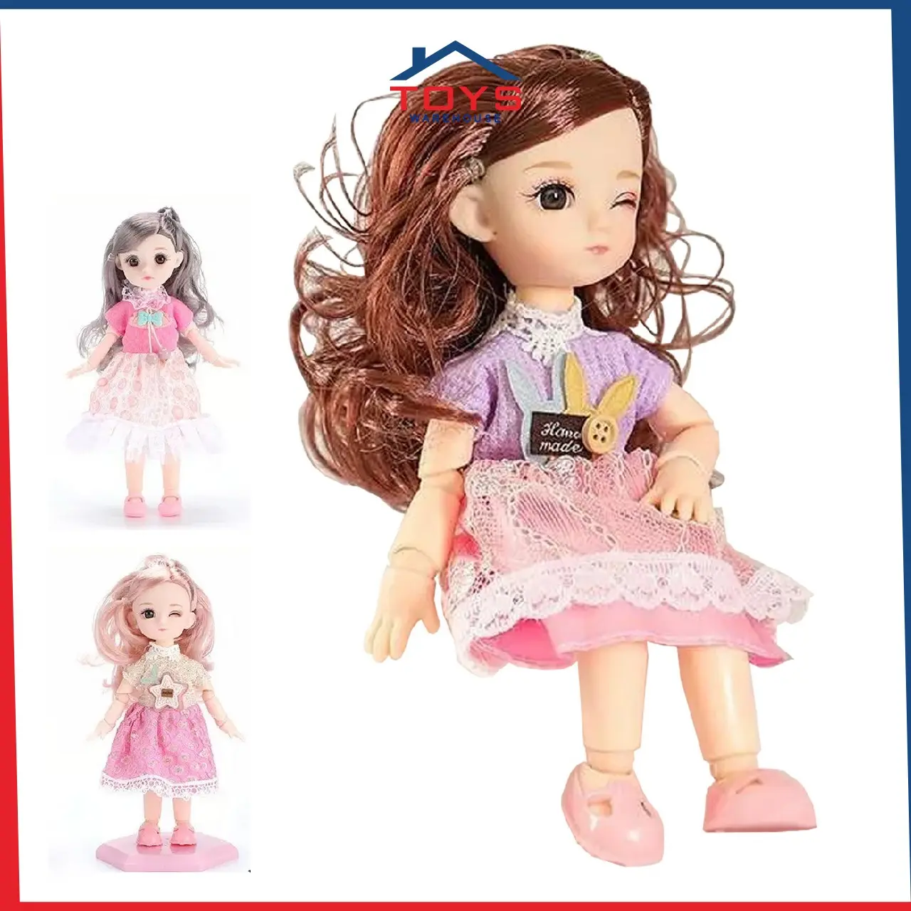 COD Mainan Anak Perempuan Boneka Putri 2in1 Diy Doll Princess Dress Cewek Imut Girls Toy Dolls TW M204