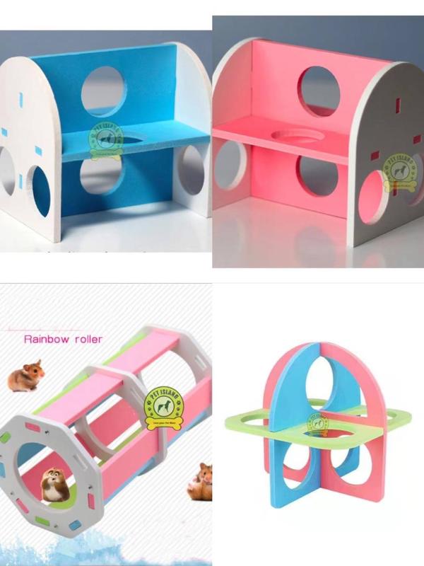 Picture of Small pet hamsters hideout house small animal hut play gym exercise ...