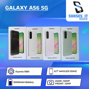 SAMSUNG GALAXY A56 ( 8GB/256GB ) GARANSI RESMI | EXYNOS 1580 | SUPER AMOLED | 120HZ | HDR10+ | FHD+ | 50MP CAMERA + 5000MAH BATTERY - NON BUNDLE, AWESOME GRAPHITE