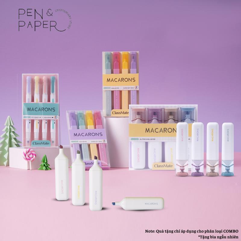 [QUÀ TẶNG THEO MỐC] Set Bút Nhớ Highlight Đa năng 5in1 Macarons, Bút Dạ Quang Ngòi Mềm Tạo Hiệu Ứng Ombre, Viết Calligrphy Trang Trí Sổ Vở, Làm Mindmap, Bullet Jourrnal Đa Năng