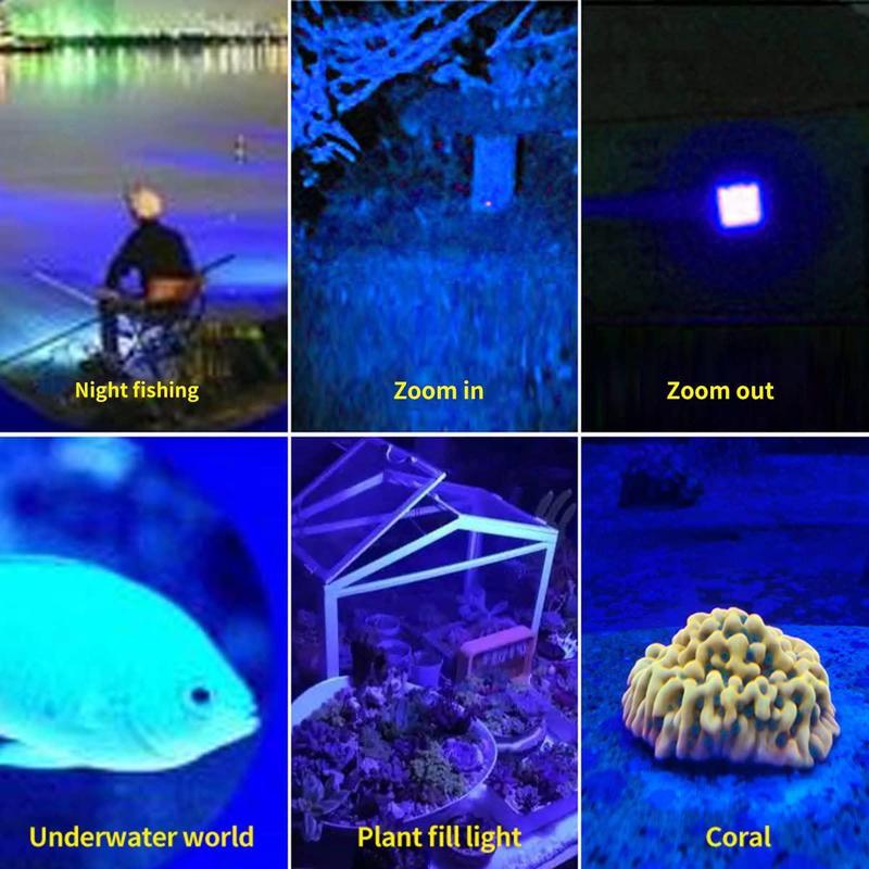 Product Introduction of Fluorescent Lamp UV Powerful Flashlight Fishing Light Blood Tracking Light LED UV Flashlight With UV 23