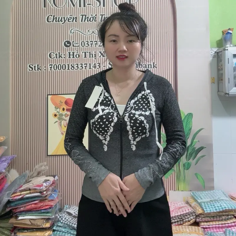 K20 (40-55kg) Áo khoác lửng nữ thun xốp nhám CÓ 1 TÚI trong 5